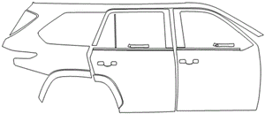 Door and Right Side Rear Fender PPF Kit | TOYOTA SEQUOIA 2023