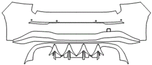 Rear Bumper PPF Kit | VOLKSWAGEN GOLF R 2023