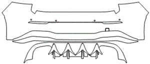 Rear Bumper PPF Kit | VOLKSWAGEN GOLF R 2022