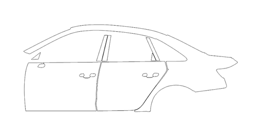 Door and Left Side Rear Fender PPF Kit | AUDI A4 2024