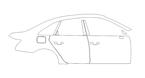 Door and Right Side Rear Fender PPF Kit | AUDI A4 2021