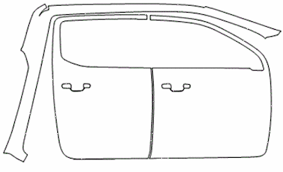 Right Side Door PPF Kit | FORD RANGER XL 2024