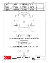 Load image into Gallery viewer, HARDTOP 4 DOOR COOPER 2018 2019 3M Paint Protection Film Pro Series Kits